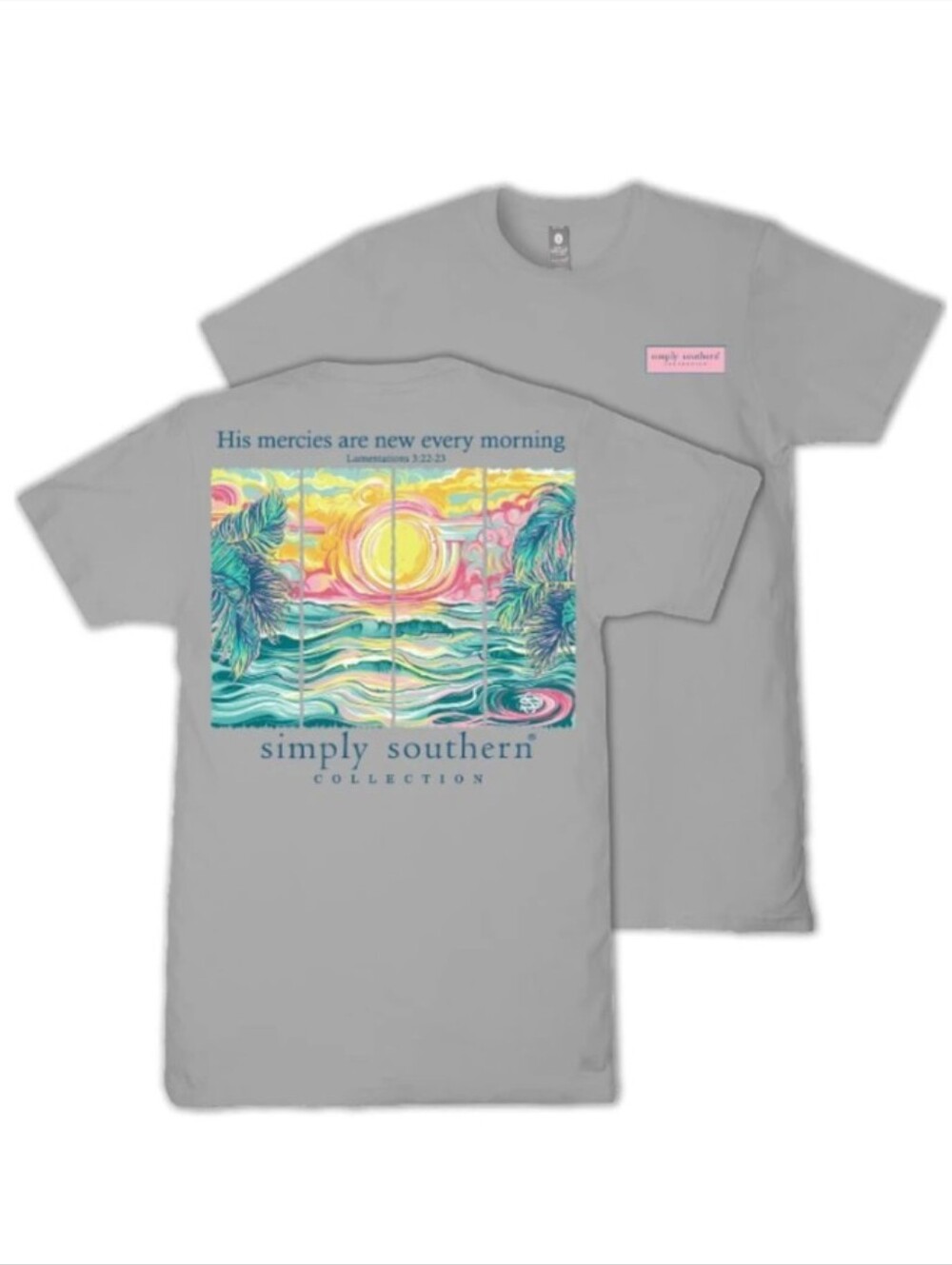 Asstd Sizes:Women's Simply Southern 'His mercies are new...' SS tee-NWT